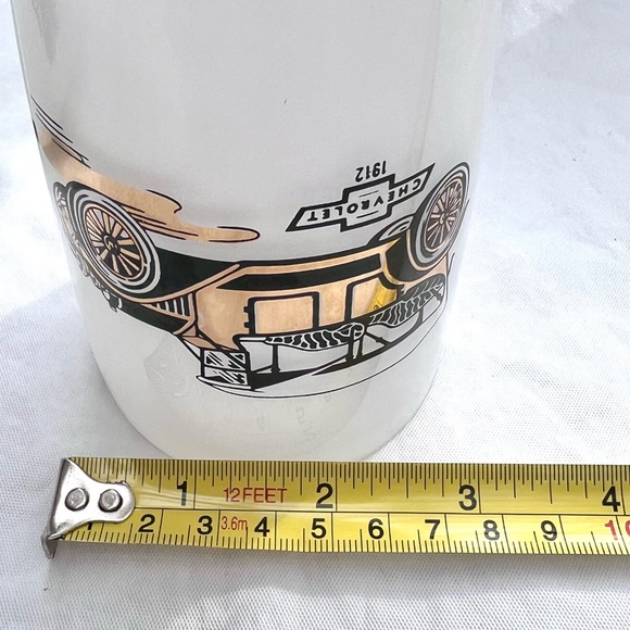 Set of 5 Vintage Cocktail Highball Glasses 1912 Chevrolet Collectible Gold Leaf - Picture 9 of 9